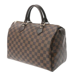Louis Vuitton Damier Handbag Brown Speedy Canvas